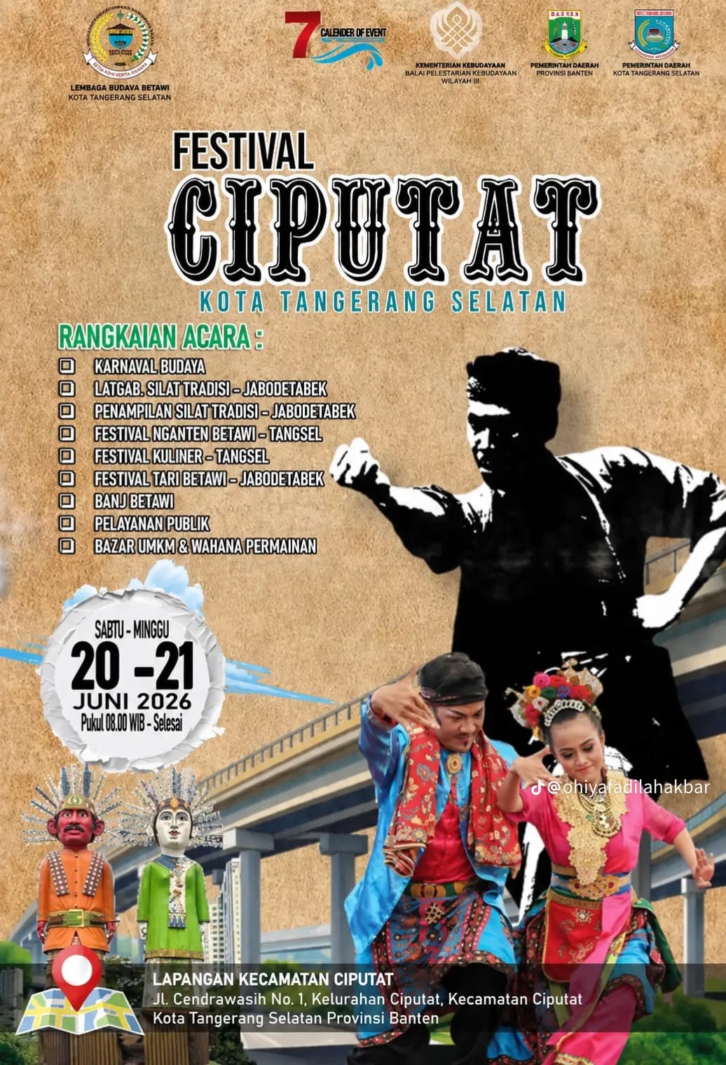 Festival Ciputat 2026 Hadirkan Karnaval Budaya hingga Festival Kuliner Betawi