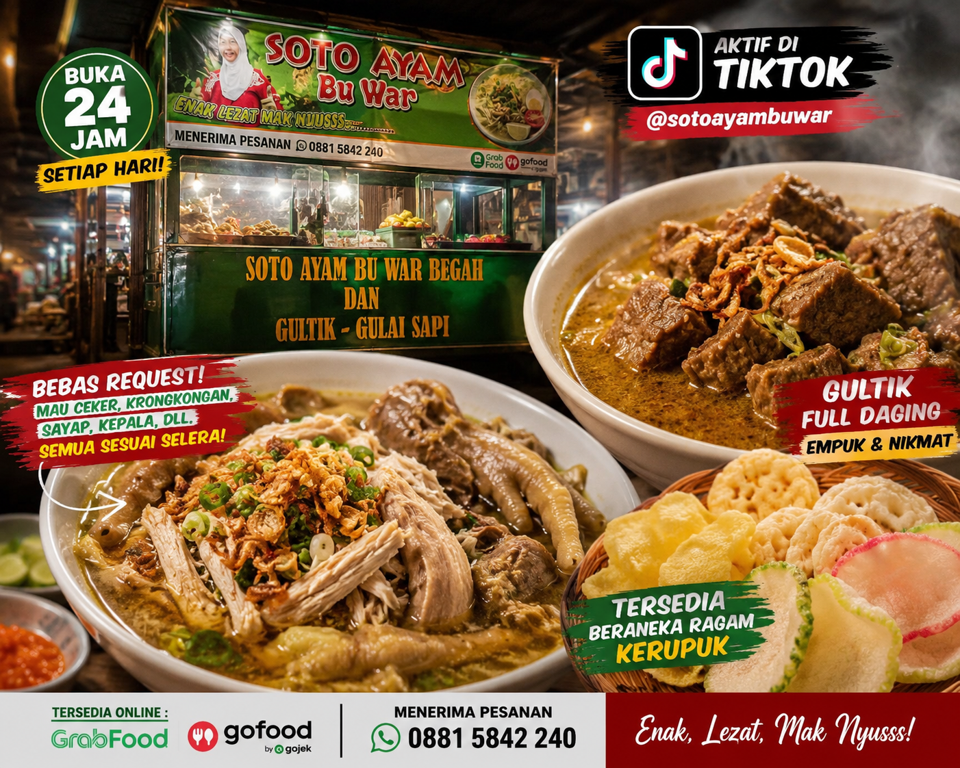 Buka 24 Jam, Soto Ayam Bu War di Pasar Ciputat Bikin Pelanggan Ketagihan