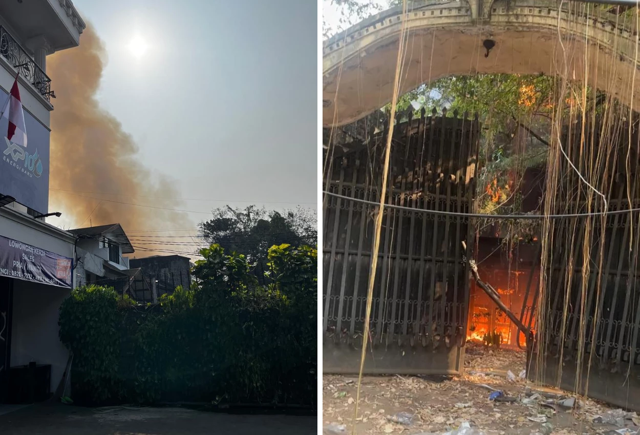 Rumah Dua Lantai di Cirendeu Terbakar, Diduga Korsleting Listrik