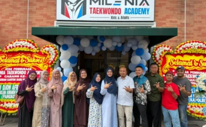 Milenia Taekwondo Academy Resmikan Cabang Keempat, Dibarengi Syukuran Milen Florist