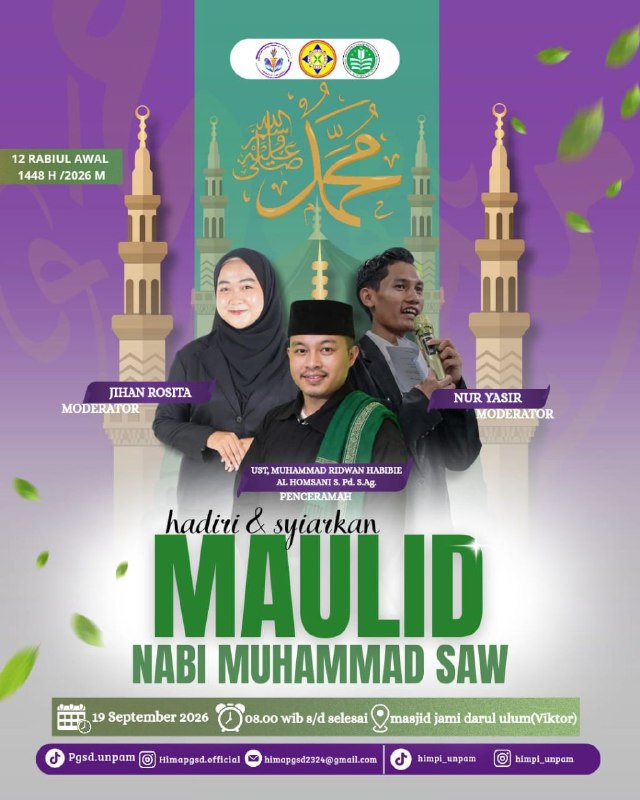 UNPAM Adakan Maulid Nabi Muhammad SAW Digelar di Masjid Jami Darul Ulum Tangsel