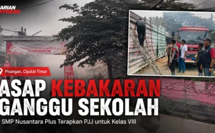 Asap Kebakaran Pisangan Paksa SMP Nusantara Plus Terapkan PJJ