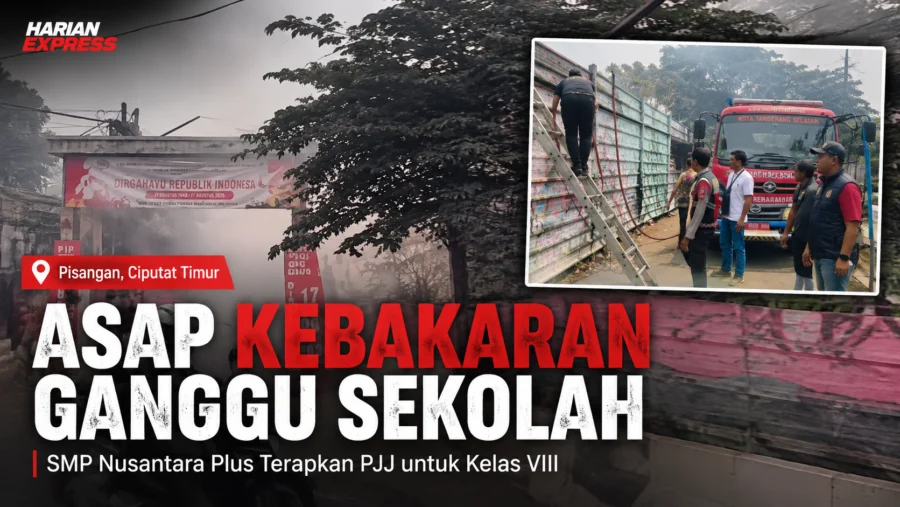 Asap Kebakaran Pisangan Paksa SMP Nusantara Plus Terapkan PJJ