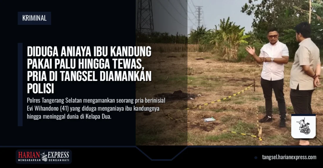 Diduga Aniaya Ibu Kandung Pakai Palu hingga Tewas, Seorang Pria Diamankan Polisi