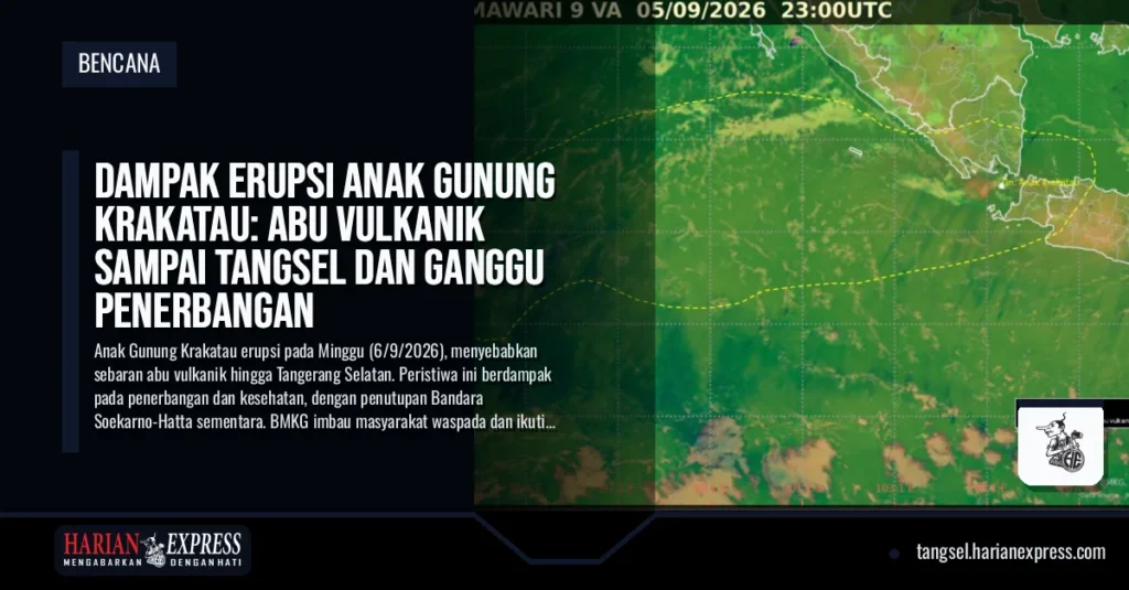 Dampak Erupsi Anak Gunung Krakatau: Abu Vulkanik Sampai Tangsel dan Ganggu Penerbangan