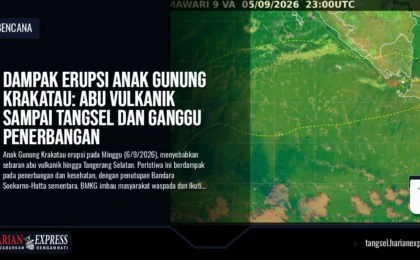 Dampak Erupsi Anak Gunung Krakatau: Abu Vulkanik Sampai Tangsel dan Ganggu Penerbangan