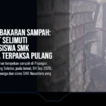 Dampak Kebakaran Sampah: Asap Pekat Selimuti Pisangan, Siswa SMK Nusantara Terpaksa Pulang