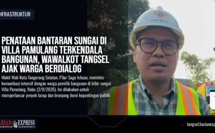 Penataan Bantaran Sungai di Villa Pamulang Terkendala Bangunan, Wawalkot Tangsel Ajak Warga Berdialog