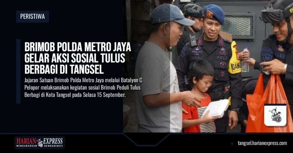 Brimob Polda Metro Jaya Gelar Aksi Sosial Tulus Berbagi di Tangsel