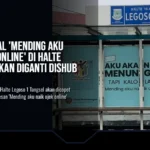 Stiker Viral di Halte Legoso 1 Akan Diganti Dishub Tangsel
