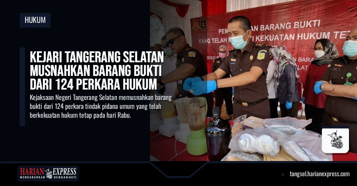 Kejari Tangerang Selatan Musnahkan Barang Bukti berbagai jenis narkotika hingga senjata api