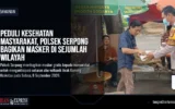 Peduli Kesehatan Masyarakat, Polsek Serpong Bagikan Masker di Sejumlah Wilayah