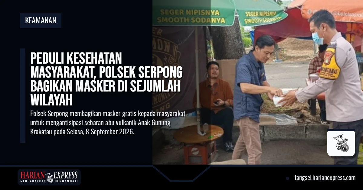 Peduli Kesehatan Masyarakat, Polsek Serpong Bagikan Masker di Sejumlah Wilayah