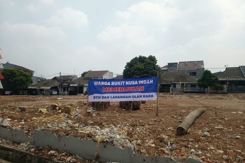 Tolak Pembangunan SMPN 25 Tangsel, Warga Bukit Nusa Indah Minta Lahan Dikembalikan Jadi Fasum