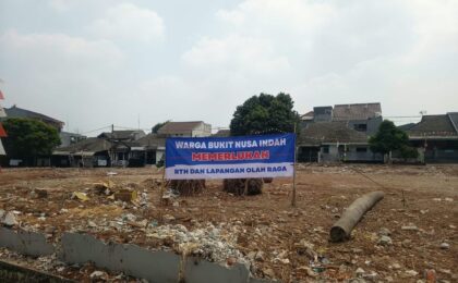Tolak Pembangunan SMPN 25 Tangsel, Warga Bukit Nusa Indah Minta Lahan Dikembalikan Jadi Fasum