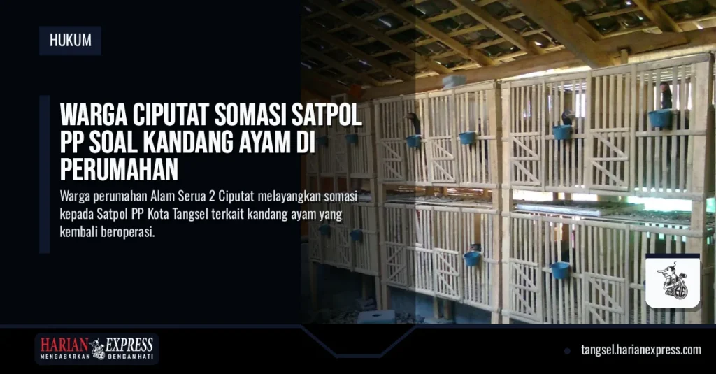 Warga Ciputat Somasi Satpol PP soal Kandang Ayam di Perumahan