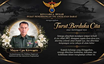 Berita Duka: Keluarga Besar Puspenerbad Sampaikan Duka Cita Atas Wafatnya Mayor Cpn Kirwanto