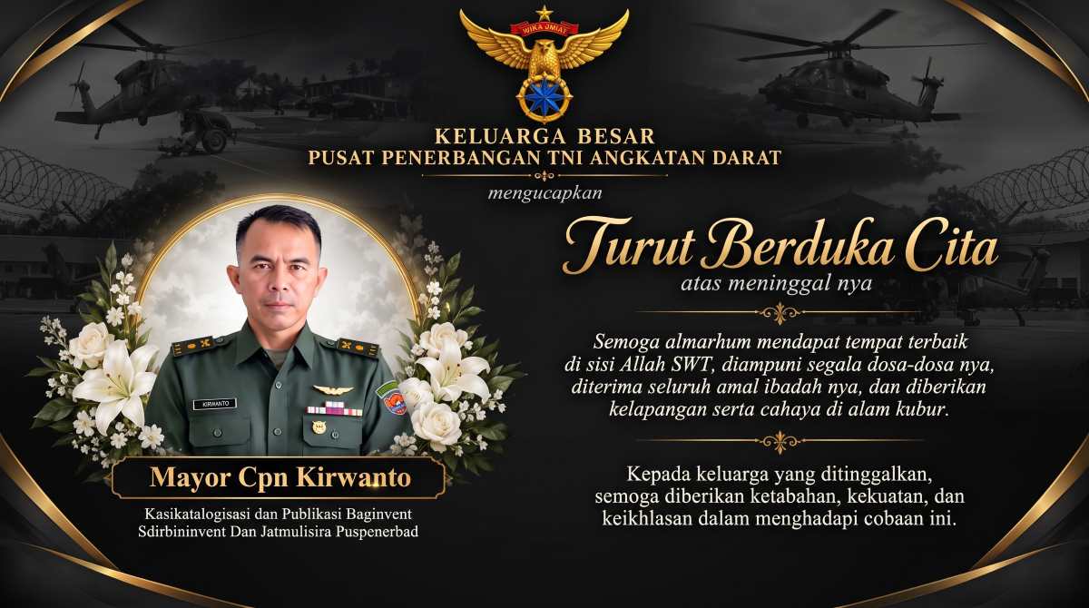 Berita Duka: Keluarga Besar Puspenerbad Sampaikan Duka Cita Atas Wafatnya Mayor Cpn Kirwanto