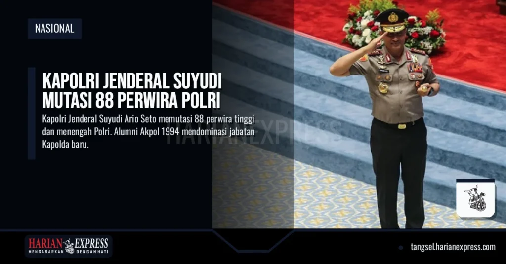 Akpol 1994 Dominasi Mutasi Jabatan Kapolda Baru