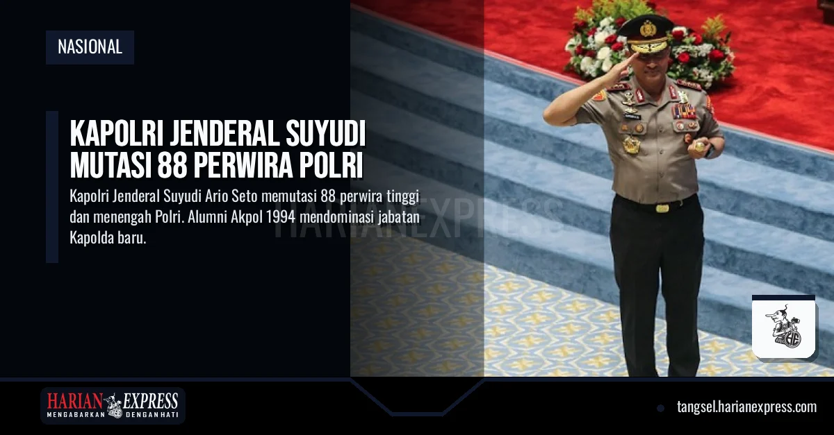 Akpol 1994 Dominasi Mutasi Jabatan Kapolda Baru
